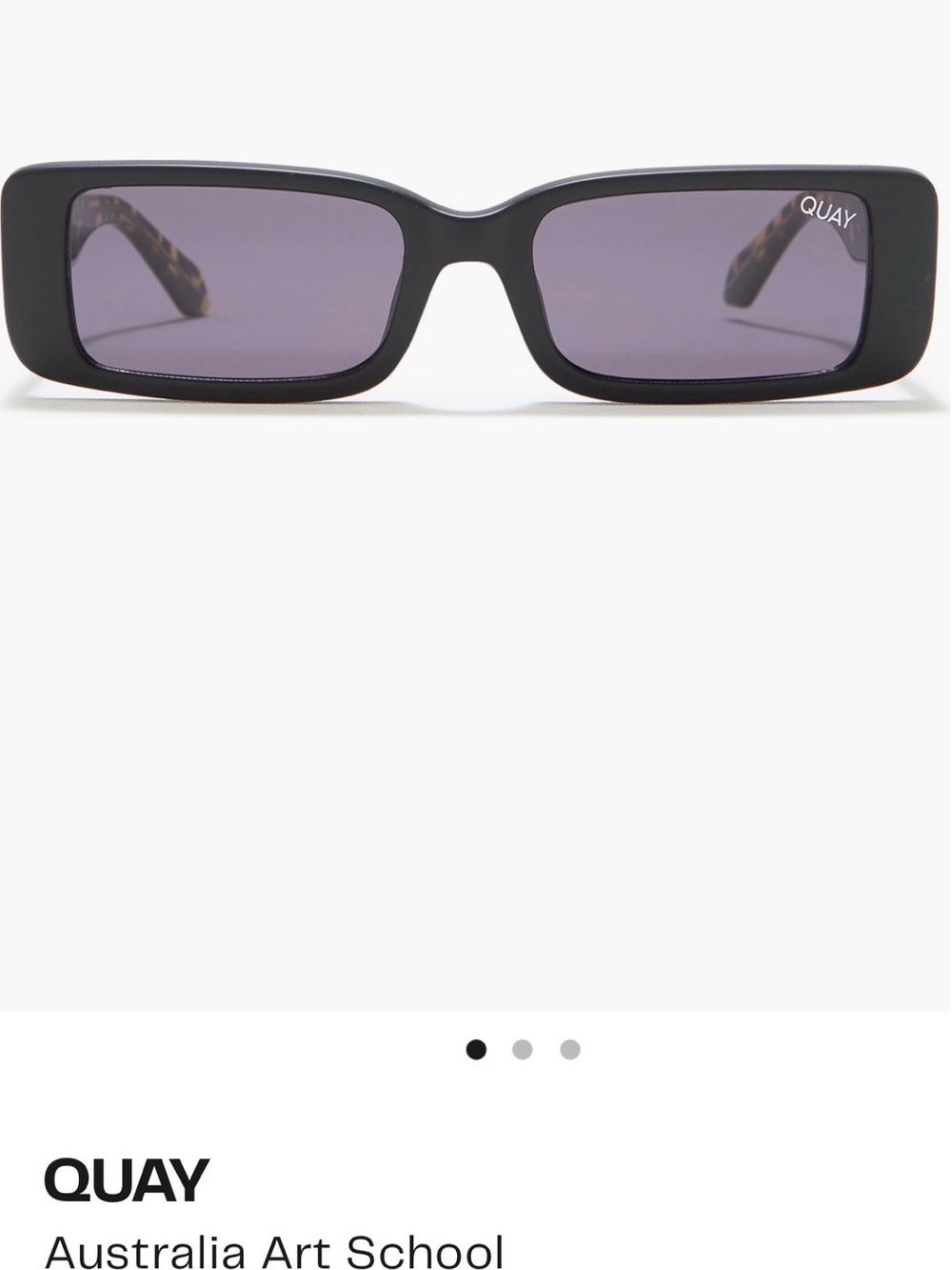 QUAY Australia MATTE BLACK/ SMOKE ART SCHOOL Sunglasses NEW